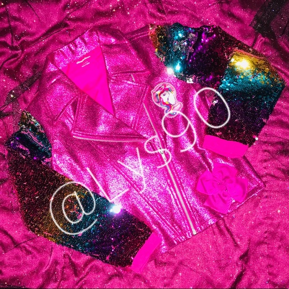 JoJo Siwa moto style sequin coat - Picture 1 of 5